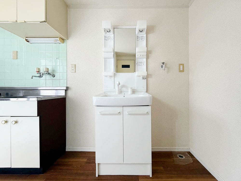 洗面化粧台、洗濯機置き場